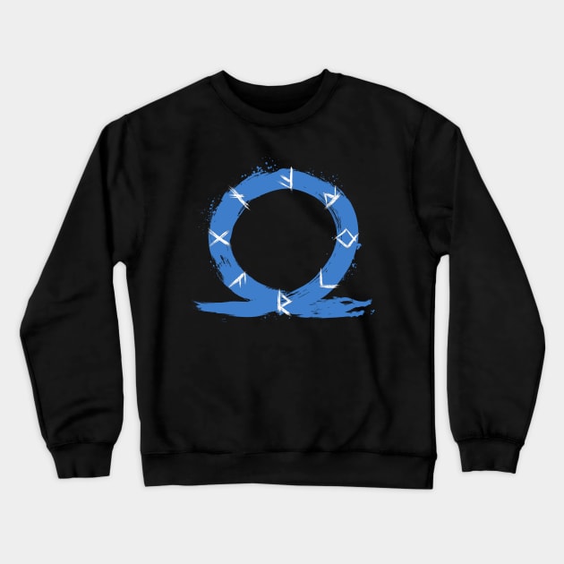 Blue Omega Symbol Crewneck Sweatshirt by DrMonekers